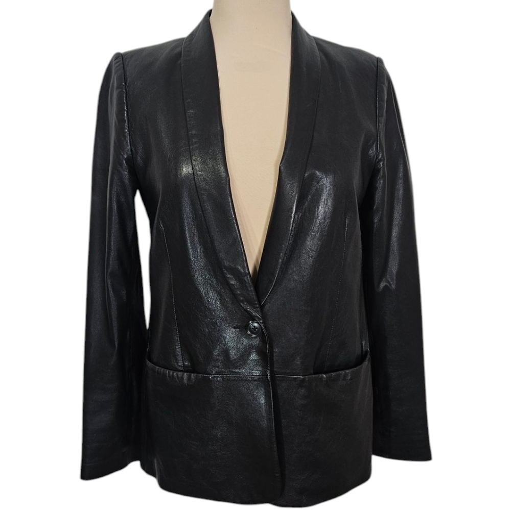 Vince Black Leather Jacket